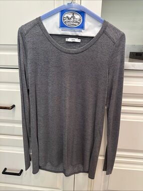Vince Gray Lightweight Long Sleeve Crewneck